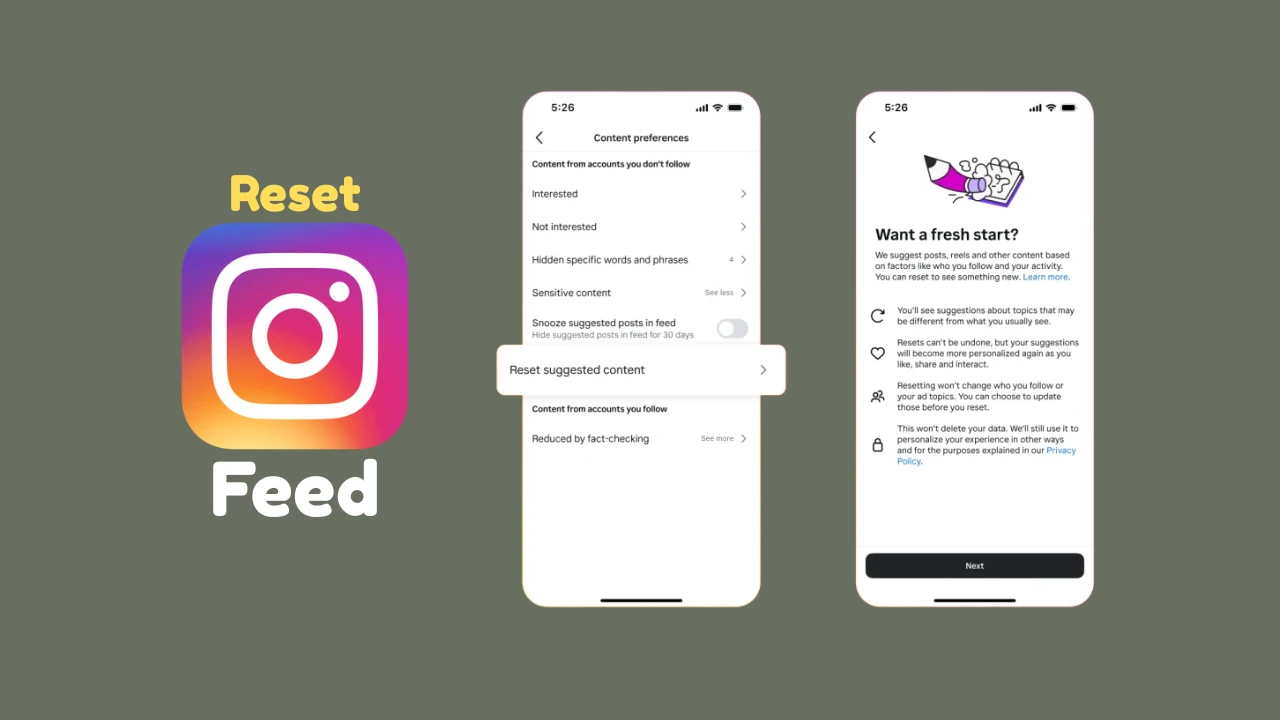 Reset Your Instagram Feed or Suggested Content