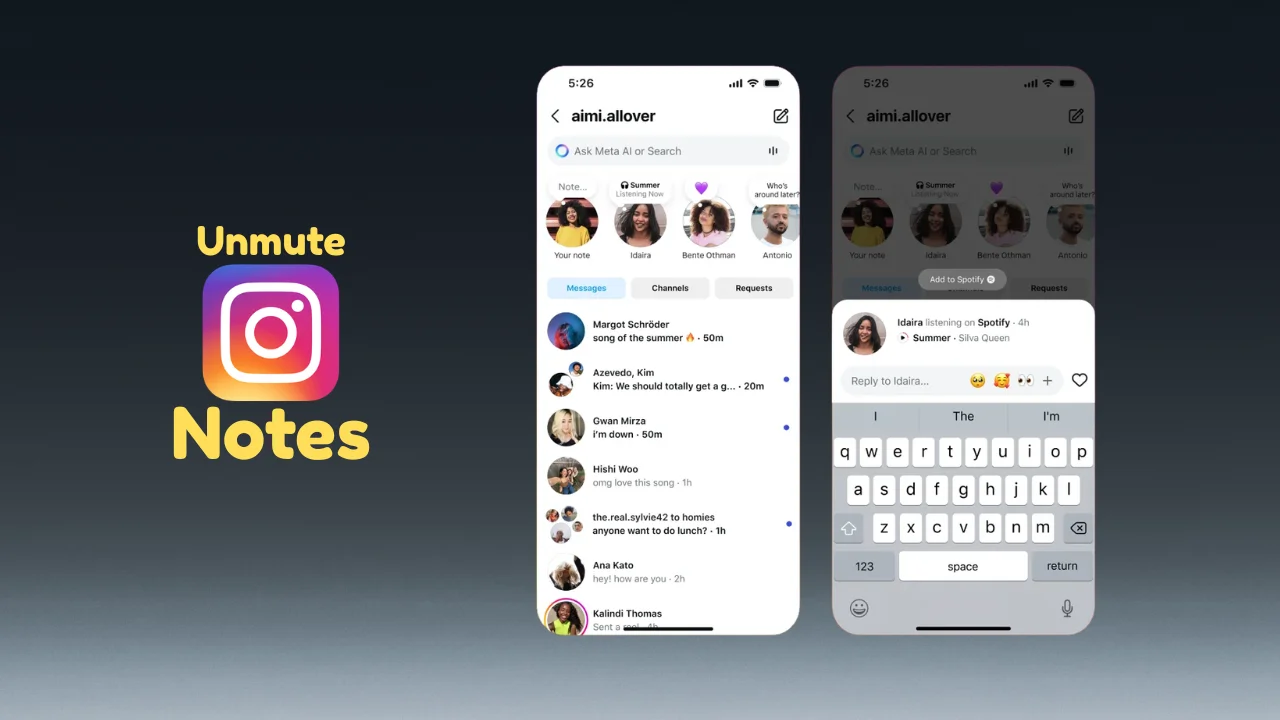 Unmute Someone's Notes on Instagram